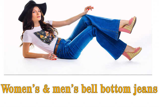 In! Breathtaking, womens & mens bell bottom jeans are back!